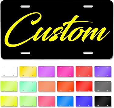 Custom Front License Plate, Personalized License Plate for Front of Car with Image Logo Text, Customized Front License Plate Designs, Custom Vanity Plate, Custom Auto Car Tags 6" x 12"