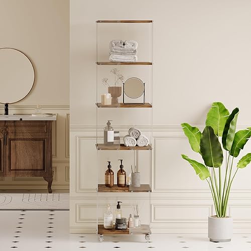 Miniatura 6 de Sttoraboks Gabinete de exhibición, estantería de 5 niveles, gabinete de almacenamiento, gabinete de curiosidad, estante de libros de pie, estantería