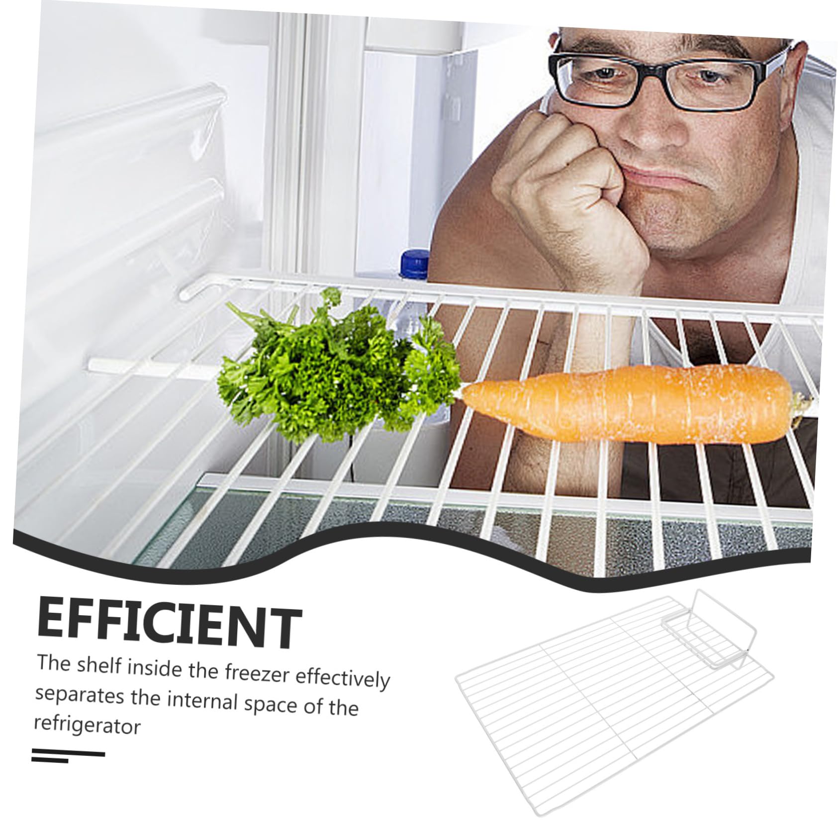 Luxshiny Separador Diseño de Malla Ventilada para Congelador y Refrigerador de Hierro Divisor Eficaz para Organización en Congeladores Domésticos y Supermercados