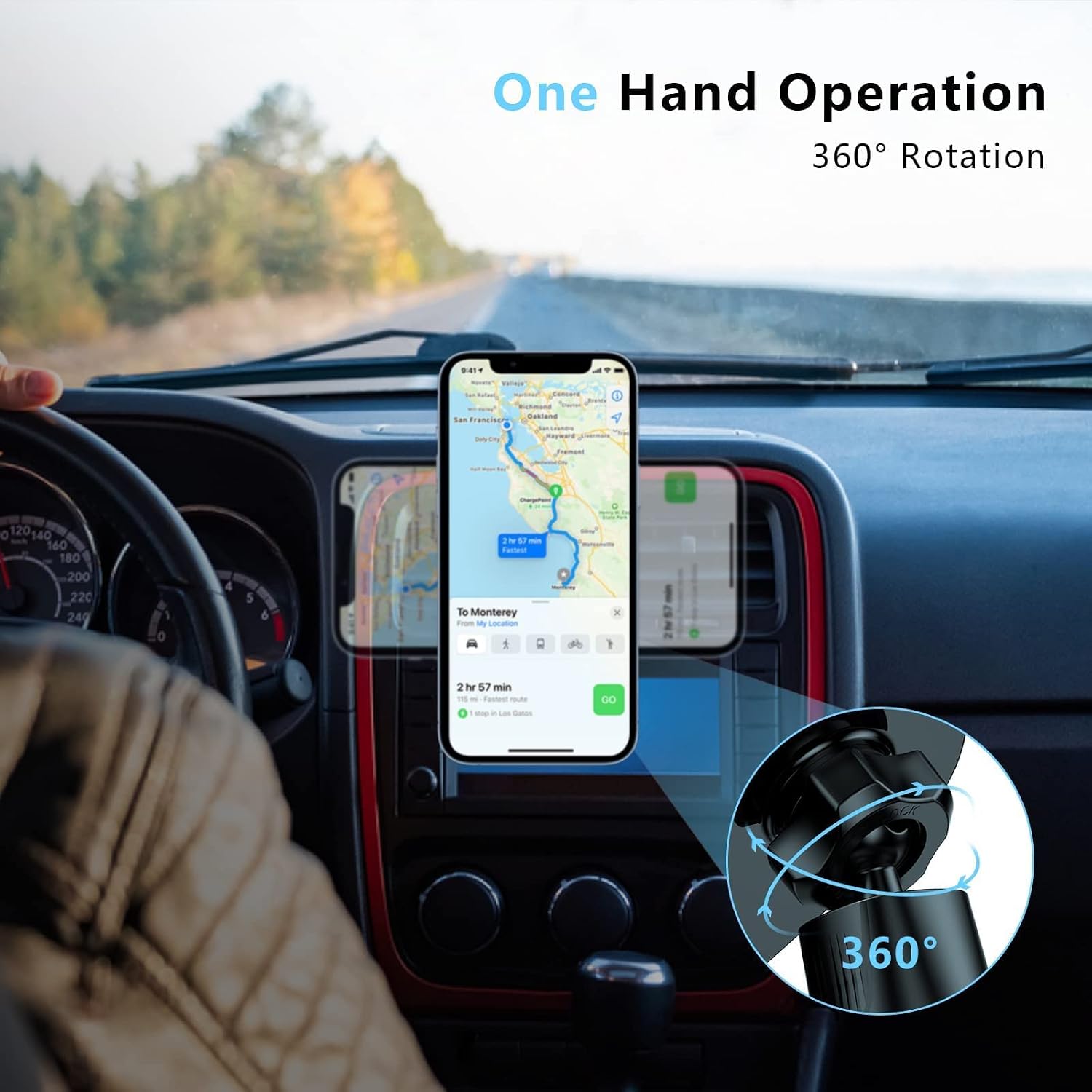 SUPERONE Mag Safe Car Mount Vent, Magnetic Car Mount for iPhone 14 13 12 Pro/Max/Plus/Mini, [NO.1 Strong Magnet Strength] 360 Degrees Adjustable Cell Phone Holder for Car, Mag Safe Accessories