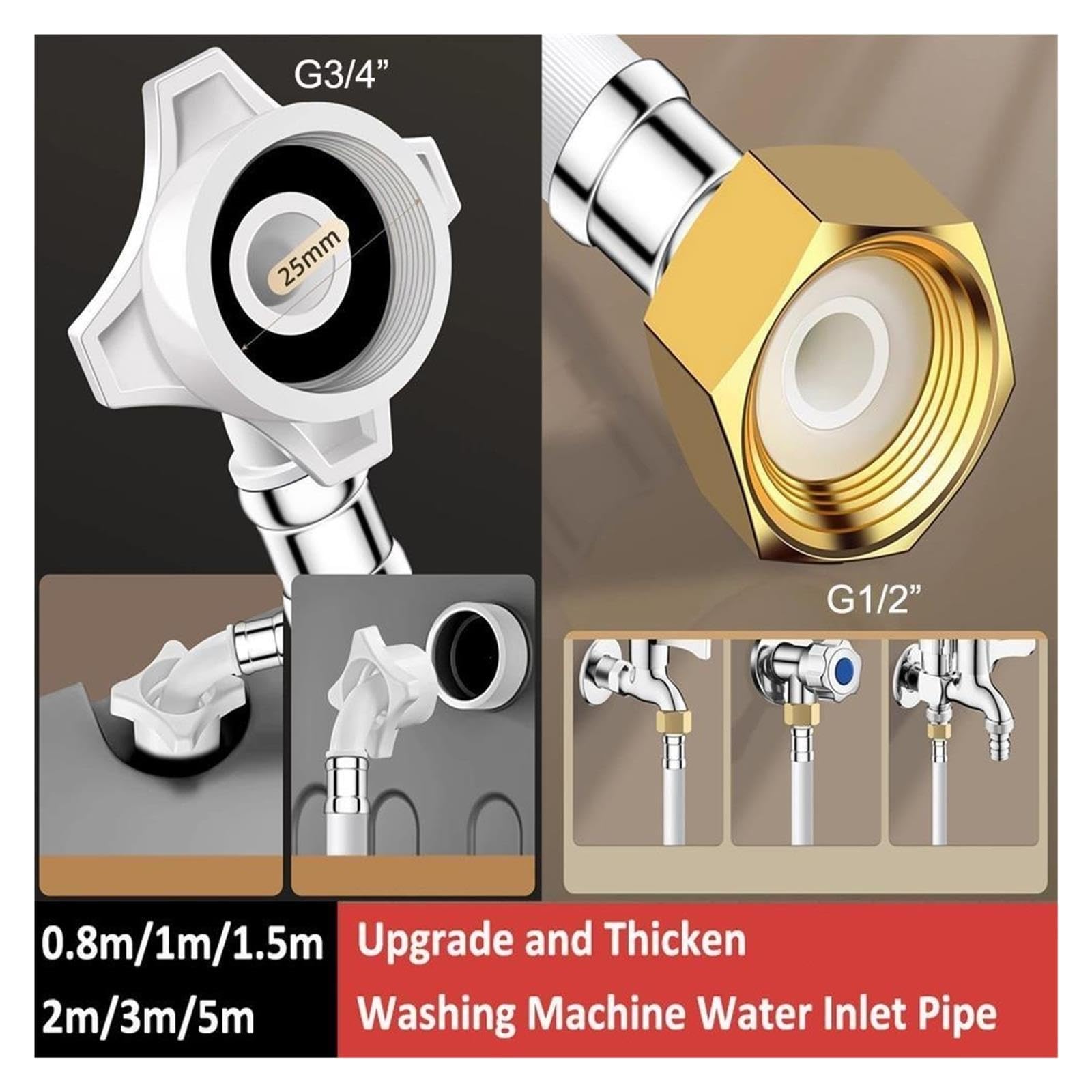 Waschmaschinenschlauch G1/2-G3/4 Zoll Wassereinlass