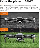 Vista 3 de Avión plegable tren de aterrizaje para DJI Mavic 2 PRO/Mavic 2 zoom liberación rápida aumentar 1.299 in pierna soporte extendido protector cámara