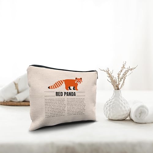 Miniatura 3 de Perro rana Tortuga Caballo Pingüino bolsa de maquillaje Bolsa de maquillaje, Rojo (Red Panda)