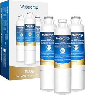 Waterdrop Plus WDP-F27 NSF 401&53&42 Certified Refrigerator Water Filter, Replacement for Samsung® HAF-CIN/EXP, DA29-00020B, FMS-2, RF28HMEDBSR, RF263BEAESR, 3 Filters (Packaging May Vary)