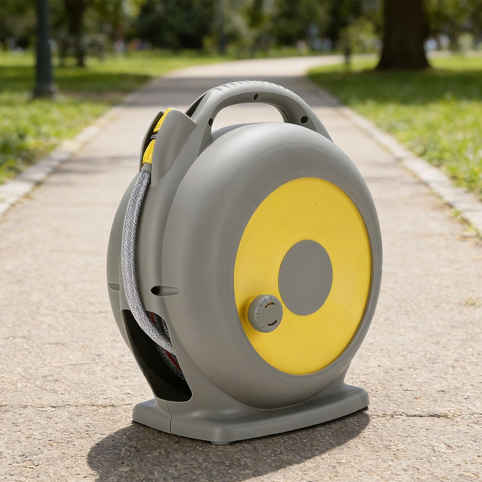 Yctze Avvolgitubo da Giardino Retrattile da 15 M, 10 modalità di Spruzzo Avvolgitubo da Giardino con Riavvolgimento Automatico, Montato a Parete, Ideale per Irrigazione, Lavaggio Auto, Bagno per