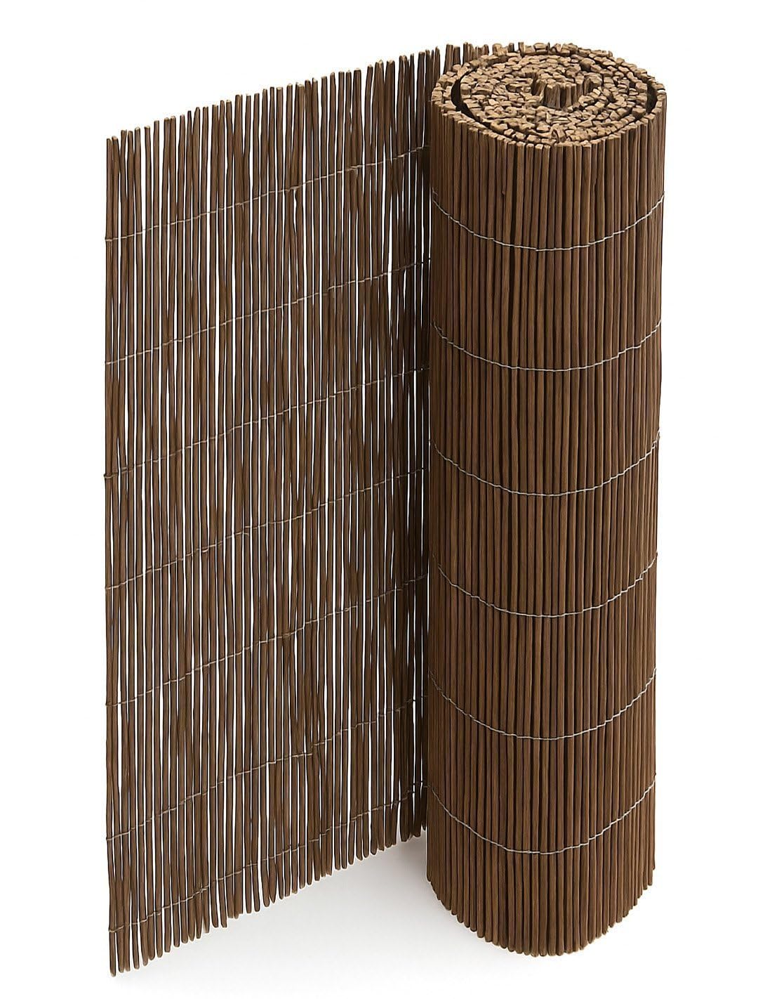 JARDIN202 - Cerramiento de Mimbre Natural Ecológico 80% Ocultación | Valla de Ocultación Decorativa Resistente | Rollo: 2 x 3 metros -