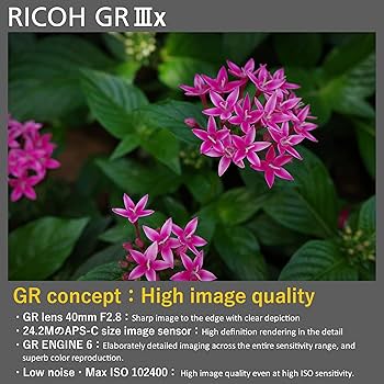 Amazon.com : Ricoh GR IIIx, Black, Digital Compact Camera