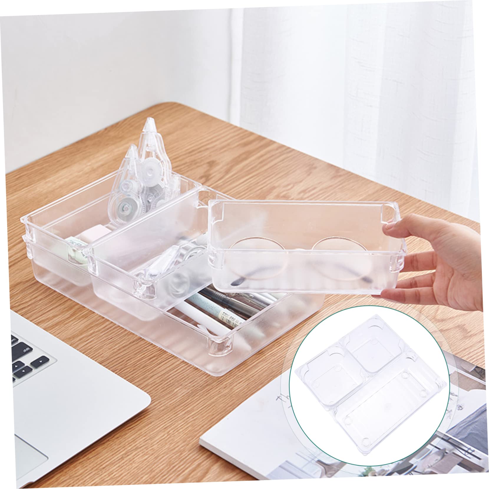 16 Pièces Organisateur Cosmétique en Plastique de Bureau pour Maquillage