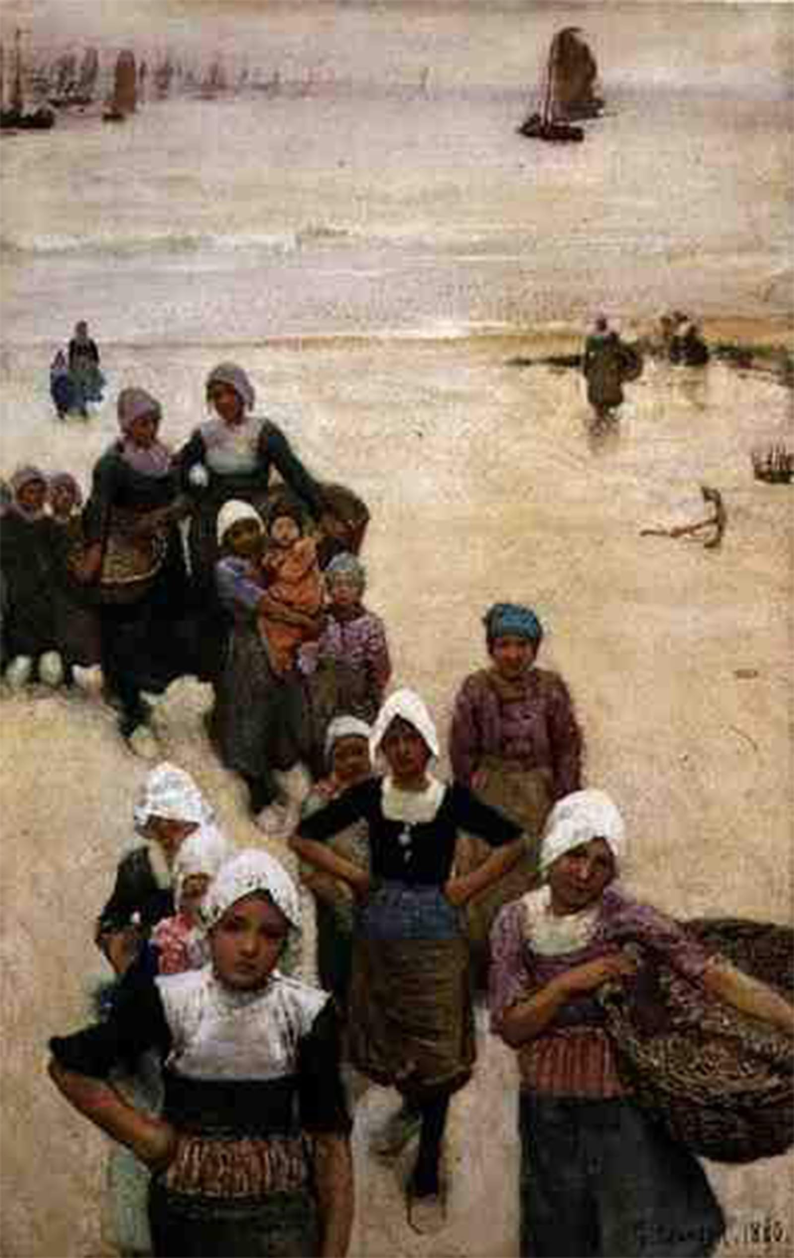 Impresiones lienzo George Clausen cuadro vertical para pasillos y salones 5
