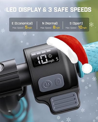 Miniatura 4 de FanttikRide C9 Pro Kids Electric Scooter Ages 8-12, Colorful Rainbow Lights, E-Scooter for Kids 3.9-5.2 ft, 132 lbs, 5 Miles Range, Up to 40 min Azul