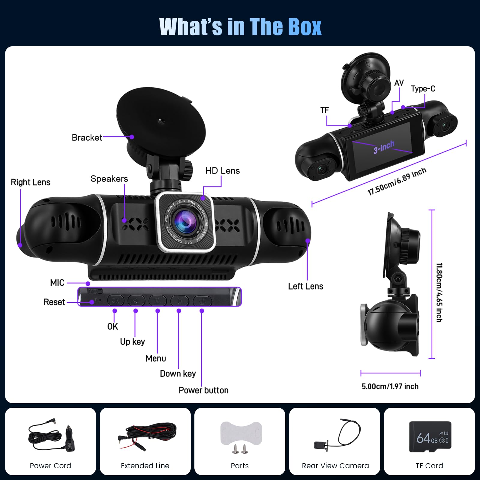 4K Ultra HD WIFI 360° 2,7 Inch Dash Cam Per Auto,Anteriore Posteriore Doppia Telecamera Dashcam Auto Per Monitoraggio Atti Vandalici Con Collision Sensor Monitor Di Parcheggio E Rilevatore Movimento 4K Ultra HD WIFI 360° 2,7 Inch Dash Cam Per Auto,Anteriore Posteriore Doppia Telecamera Dashcam Auto Per Monitoraggio Atti Vandalici Con Collision Sensor Monitor Di Parcheggio E Rilevatore Movimento