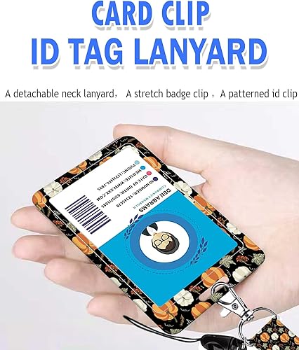 Miniatura 10 de Soporte para tarjeta de identificación con clip retráctil para carrete de insignia y cordón, lindo cordón para tarjeta de nombre, protector de