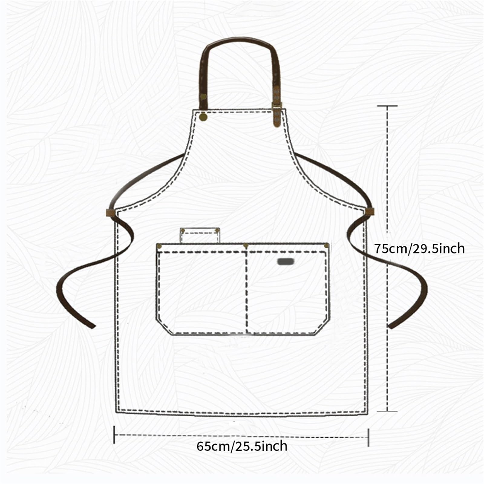 Delantal de chef 2 piezas, lona impermeable unisex para Cocinar