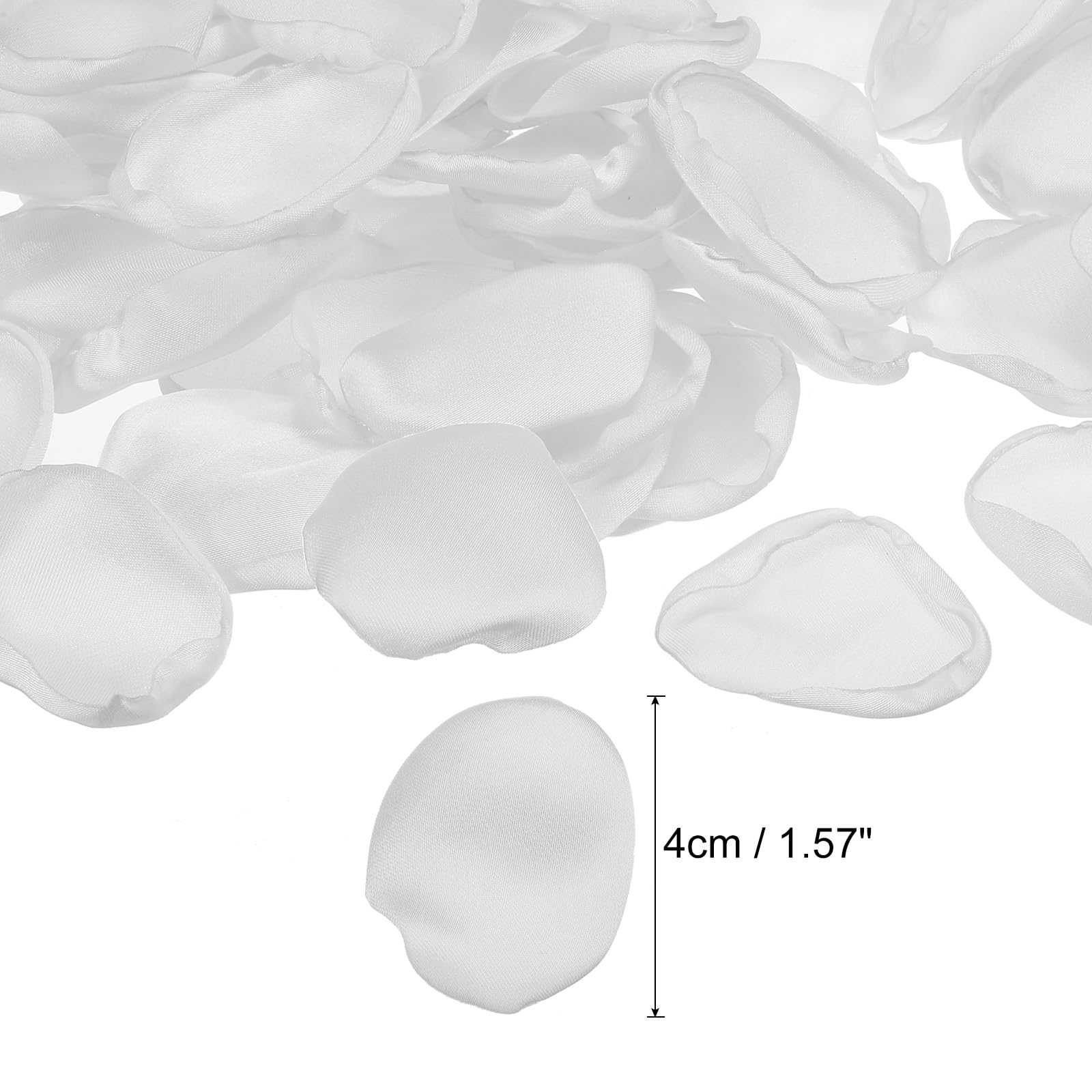 PATIKIL Silk Rose Petals, 100 Pcs Artificial Flower Petals for Wedding Decorations, Romantic Night, Aisle Scatter Petals, White - Image 2