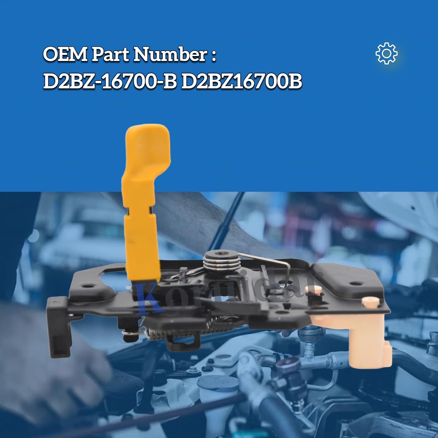 D2BZ-16700-B D2BZ16700B Hood Latch Lock Assembly with Anti-Theft Alarm Sensor Compatible with Ford Fiesta 2014-2019