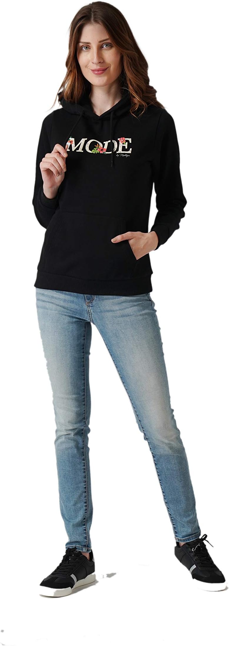 Mode By Red Tape Women Black Hoodie