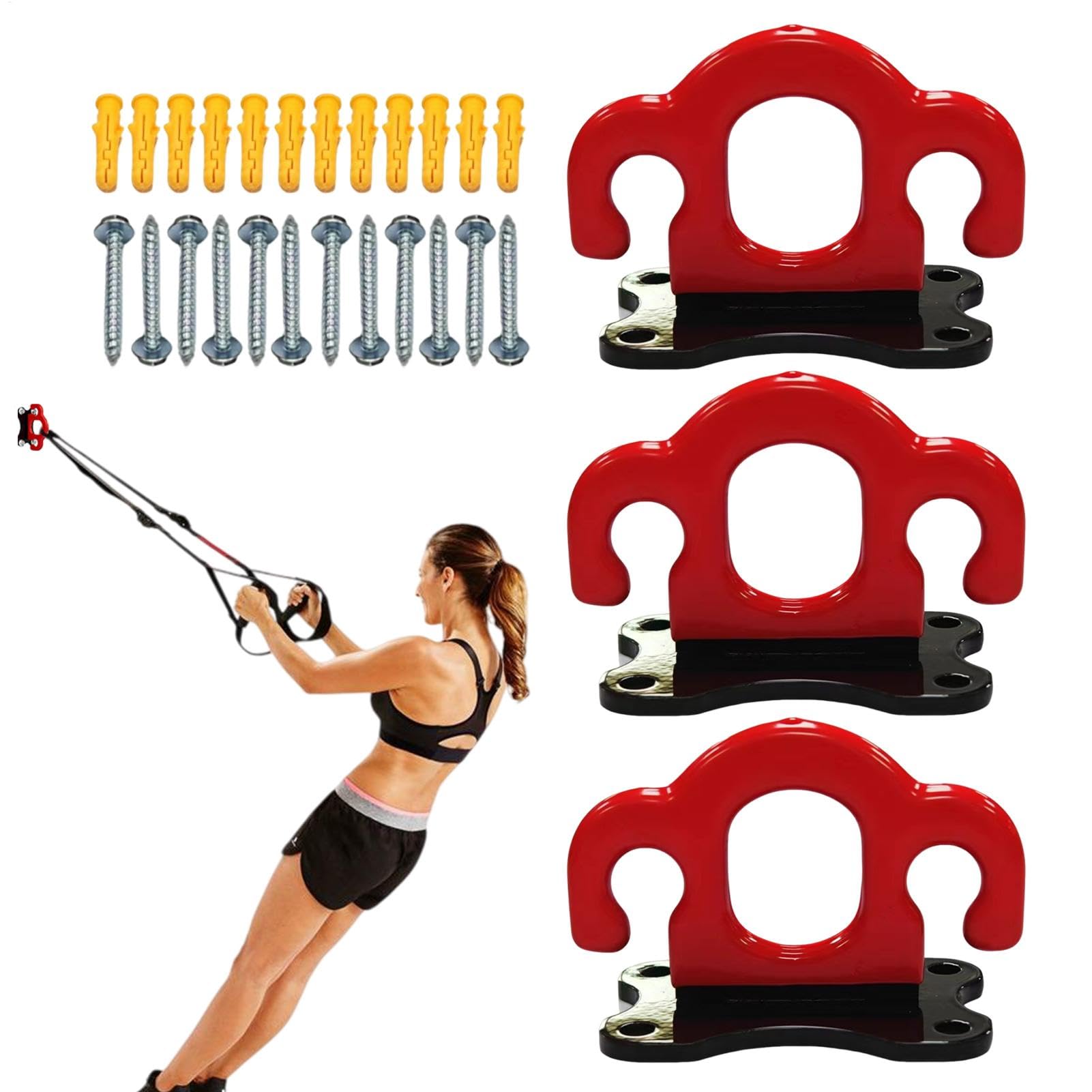 Gancio A Parete Per Bande Elastiche 3 Pezzi Robusto Carichi Pesanti E | di Montaggio a Parete per Attrezzi da Palestra Fitness Bande Elastiche per Esercizi con e Yoga