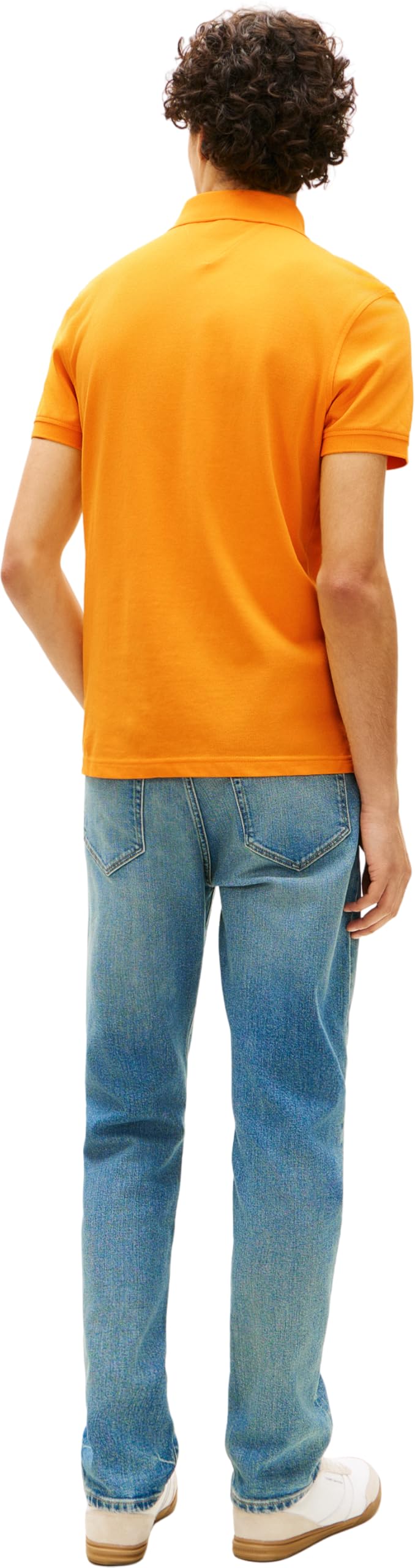Tommy Hilfiger Herren Poloshirt Kurzarm 1985 Slim Fit, Orange (Orange Flash), XL – Ansicht 2