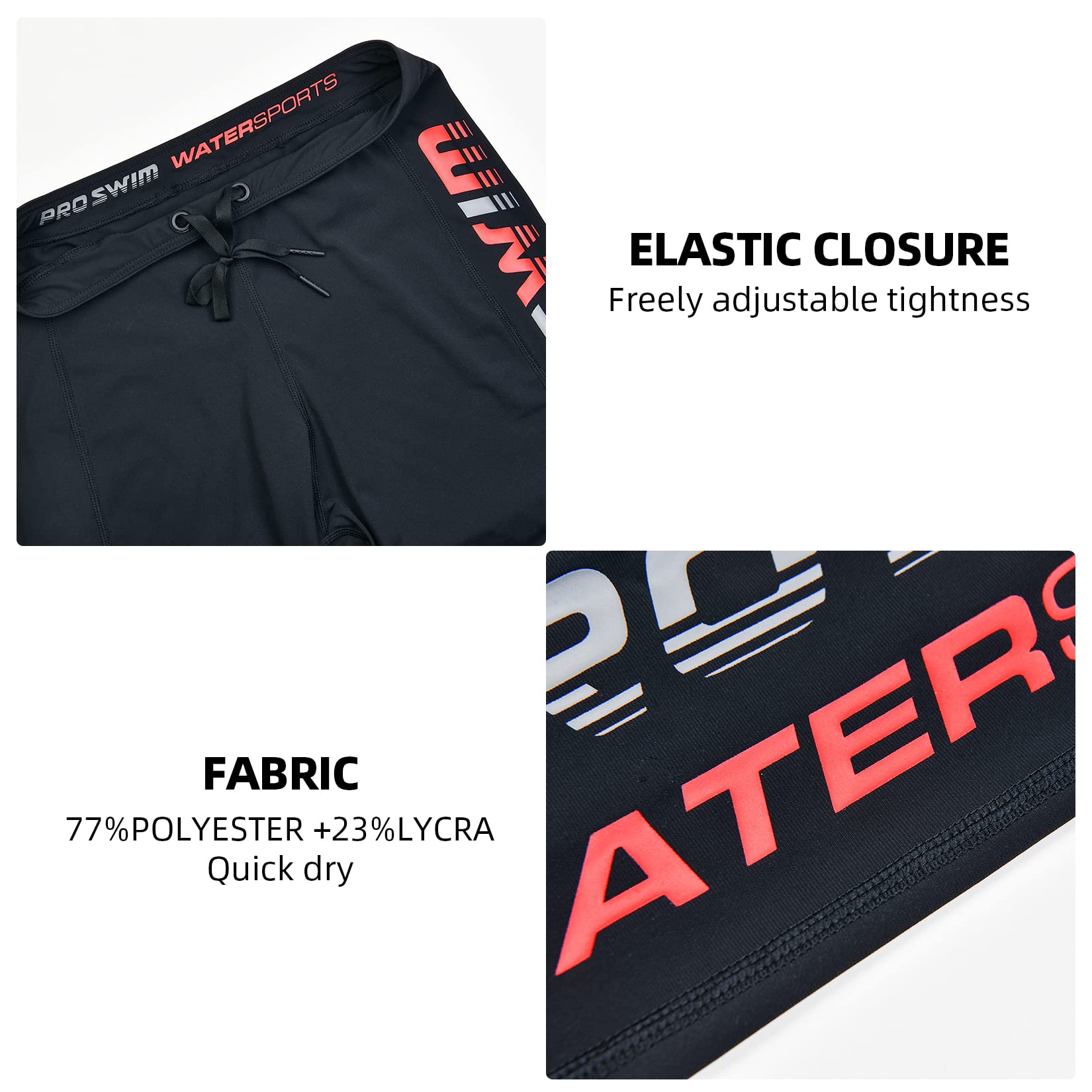 Veranobreeze Costume da Bagno da Uomo Jammer Nuoto da Competizione Pantaloni Costume da Bagno da Allenamento Lungo da Corsa