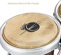 Vista 2 de Eastar Tambores de bongó de 17,78 cm y 20,32 cm para profesionales con acabado especial antiguo, EBO-21