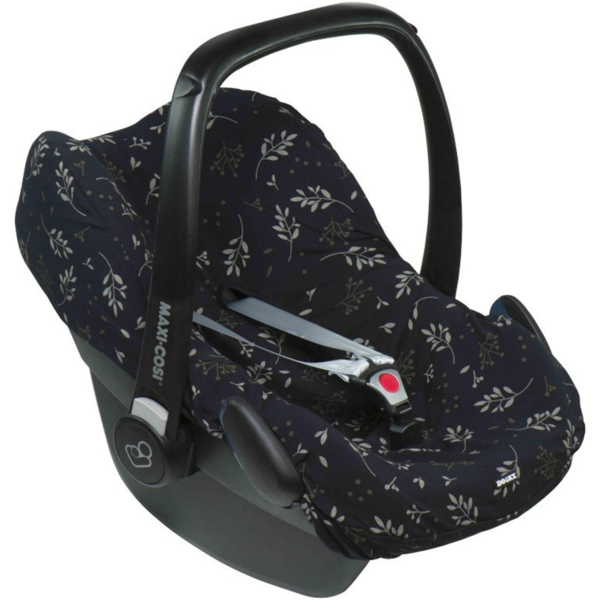 Dooky - Seat Cover for Child Carseat, Protective Cover for Baby Seat, Universal Car Seat Cover for Babies, Childrens, Toddlers, Size 0+, Romantic Leaves, Beige