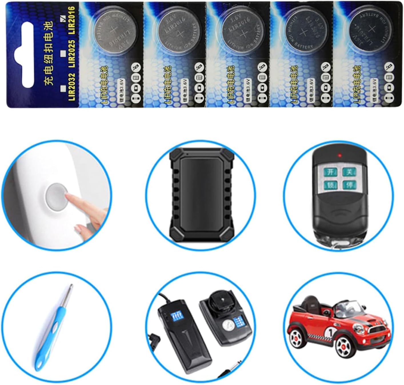 ouquckl 5/10/15/20/25/30個パック 充電式ボタン電池 3.6V 20mAh