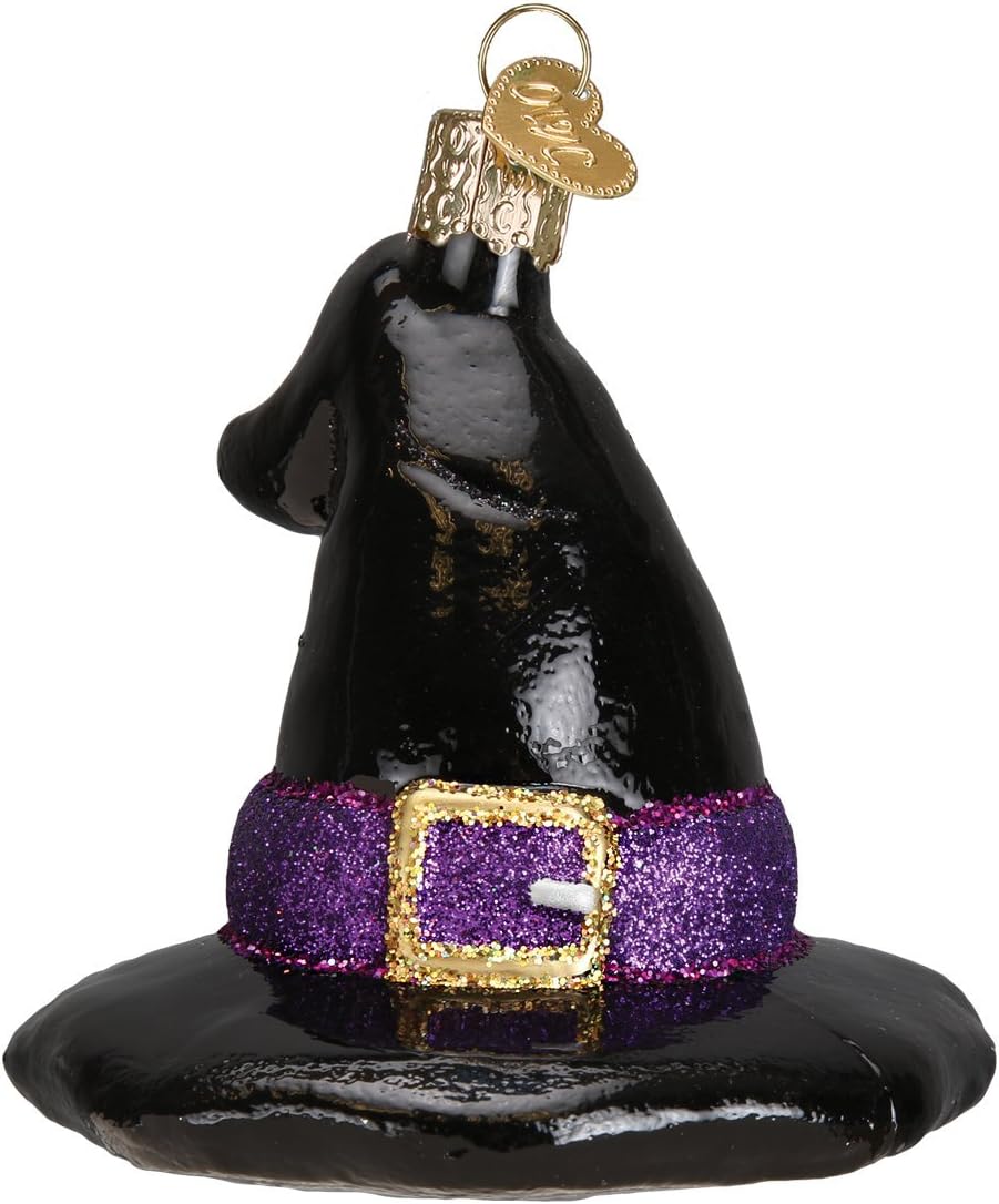 Old World Christmas Ornaments: Halloween Decorations Glass Blown Ornaments for Christmas Tree, Witch's Hat