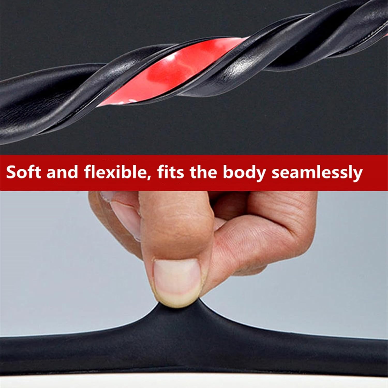 Moyishi D Shape Door Rubber Seal Strip,1" RV Slide Out Seal Self-Adhesive EPDM Rubber, Adhesive Weather Stripping for Car, Window, Door,Trunk, Engine Cover (16 Feet)