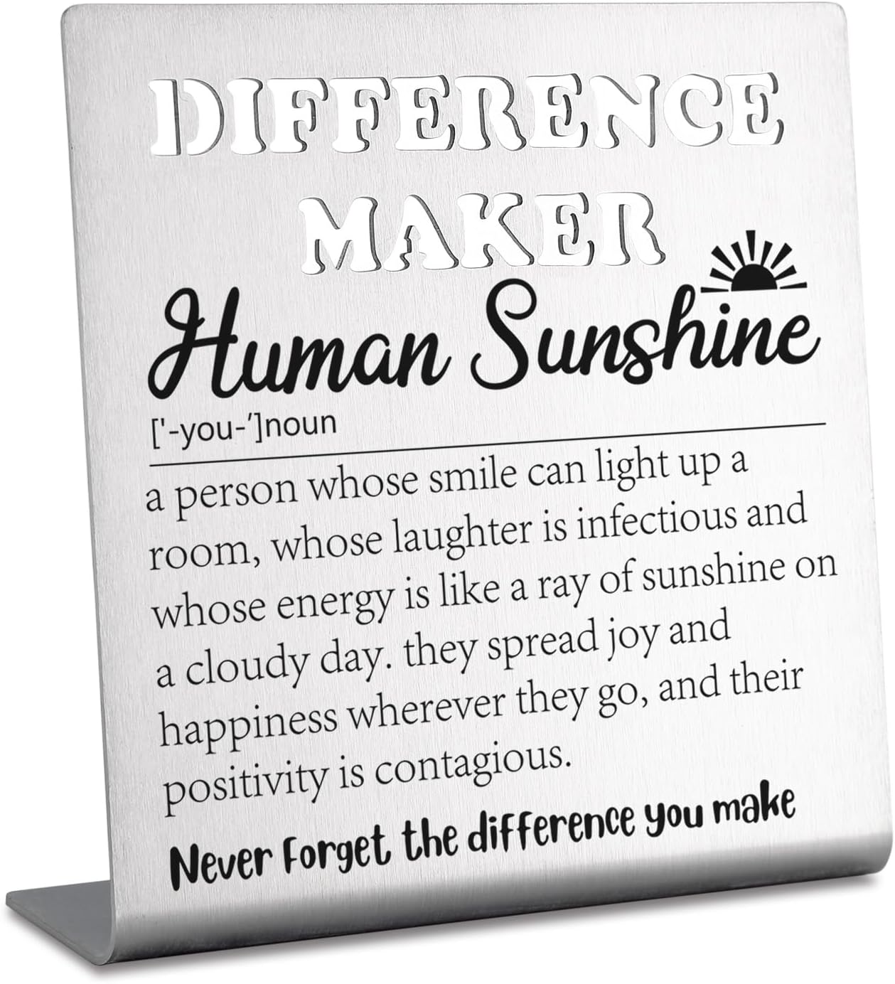Human Sunshine Gifts for Women, Coworker Leaving, Human Sunshine Plaque, Thank You Appreciation Gifts Friends Women Men Coworkers Inspirational Motivational Office Decorative Signs Plaques bke61
