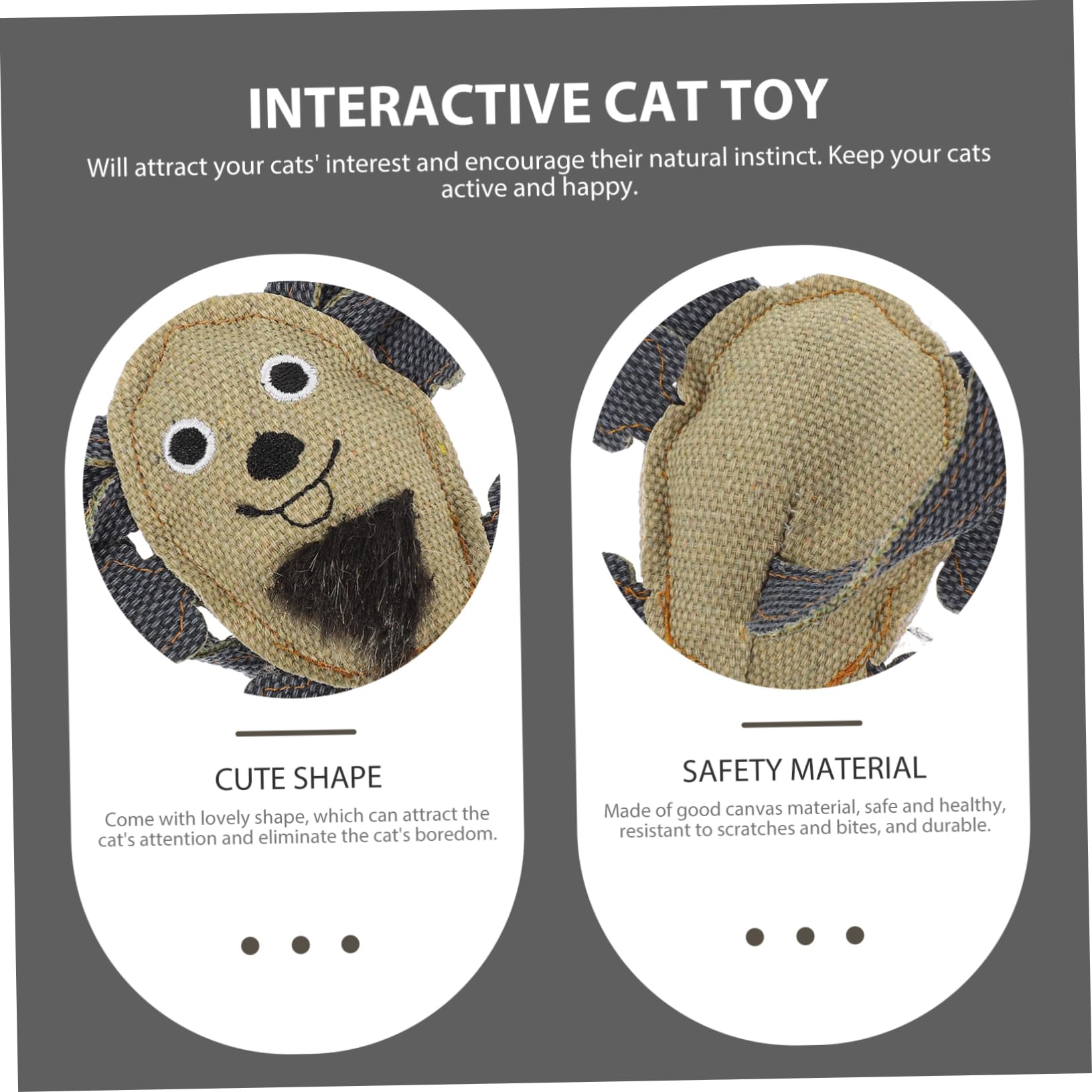 Supvox 15stücke Teiliges Katzen-spielzeugset Canvas Mit Rattenform Interaktive Kau Und Molartoys Für Kätzchen Und Ansprechend Für Spielerische Beschäftigung