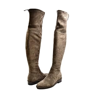 Landers Womens Suede Slim Calf Over the Knee Boot 13