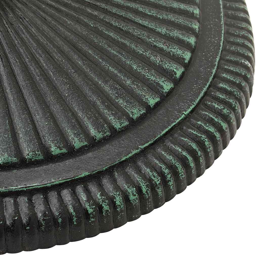 Supporto per ombrellone verde in ghisa, 45 x 30 cm, adattatore 35, 38, 48 mm, per ombrellone sospeso, per giardino, balcone, terrazza, stabilità