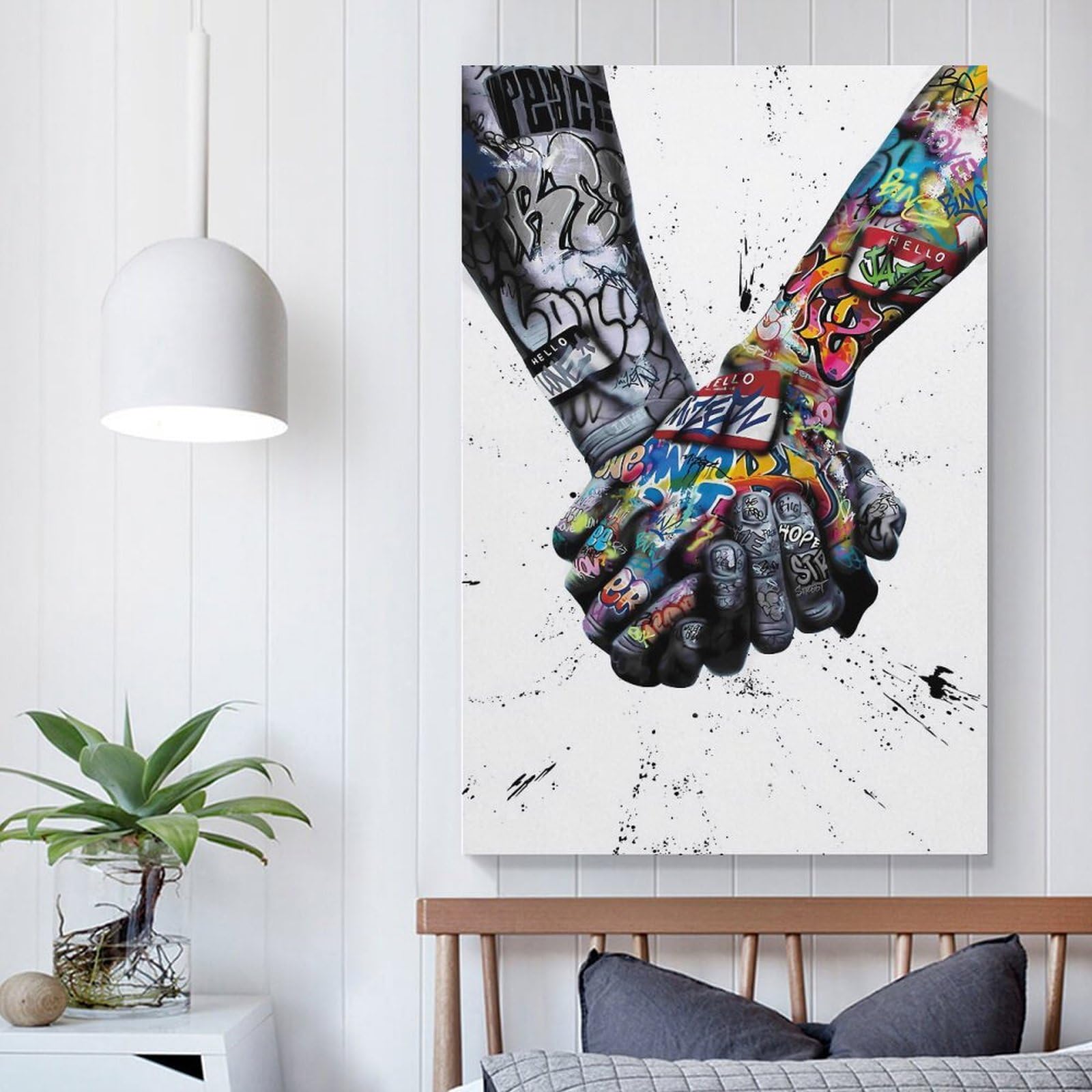 バンクシ-絵画　額装　ア-ト　インテリアア-ト布印刷ポスター　美術品　絵画　傑作 Amazon.co.jp: バンクシー 絵画 インテリア アートポスター