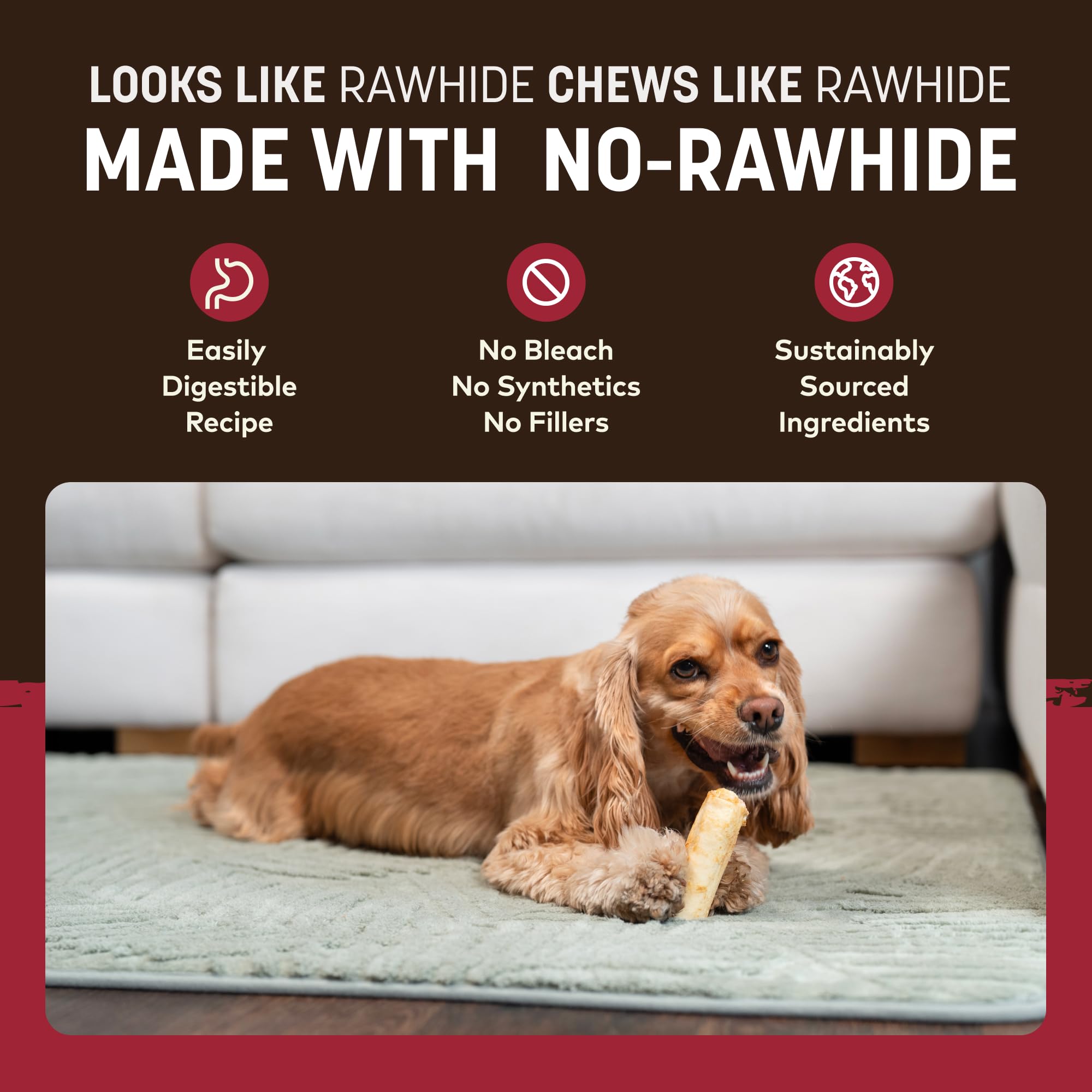 Earth Animal No-Hide Beef Chews 4 2pk by Earth Animal