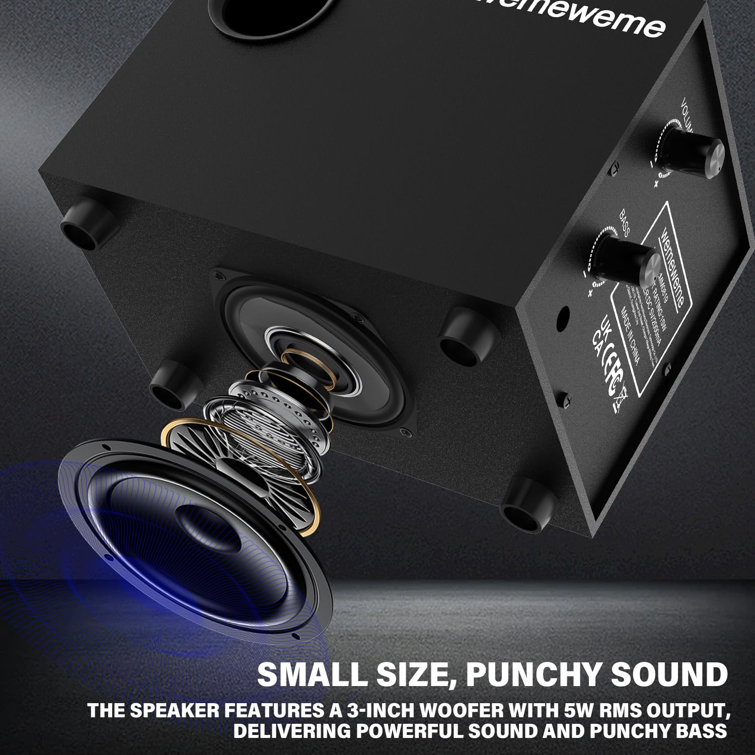 Altoparlanti per computer, altoparlanti per PC con subwoofer, altoparlanti da gioco 2.1 per PC desktop, alimentati tramite USB, AUX da 3,5 mm per monitor, laptop, scrivania