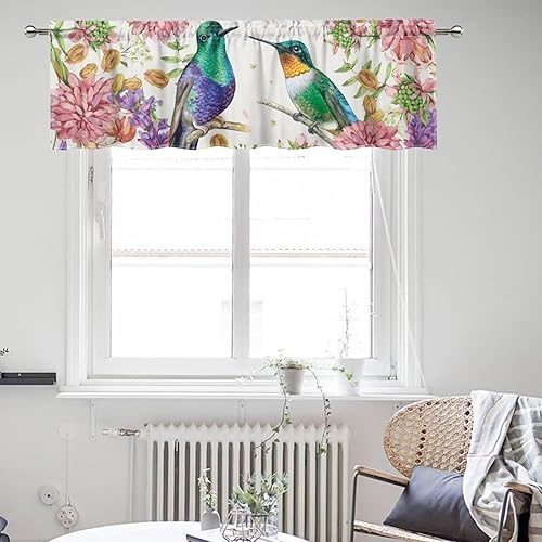 Miniatura 31 de DISNIMO Van Gogh - Cenefas de noche estrellada para ventanas, cenefa de cortina de cocina, 54 x 18 pulgadas, cortinas cortas azules para decoración