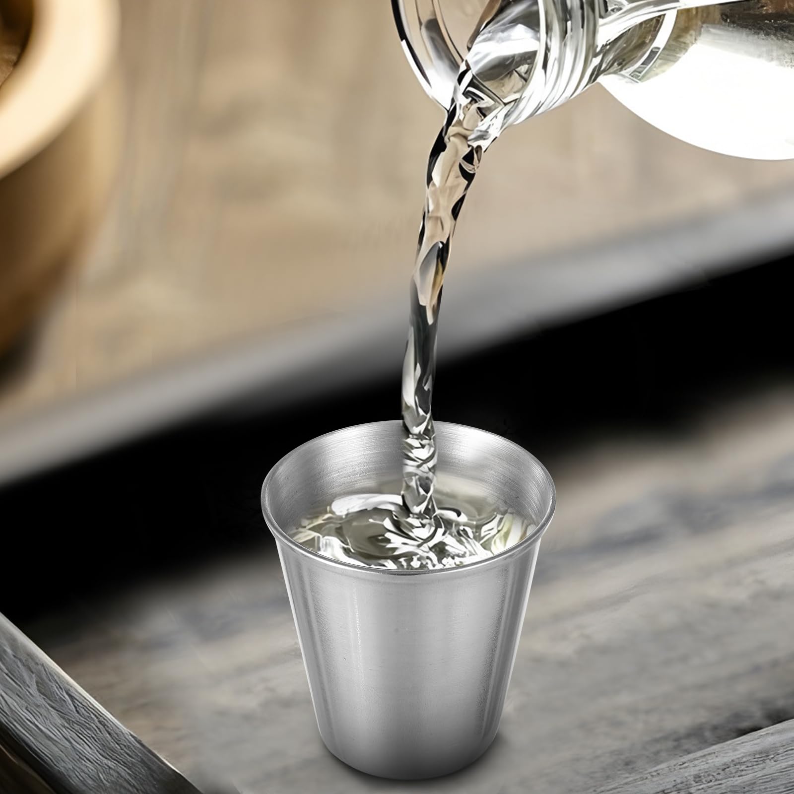 Amazon | OUNONA ショットグラス 飲酒カップ 30ml ステンレス 耐熱
