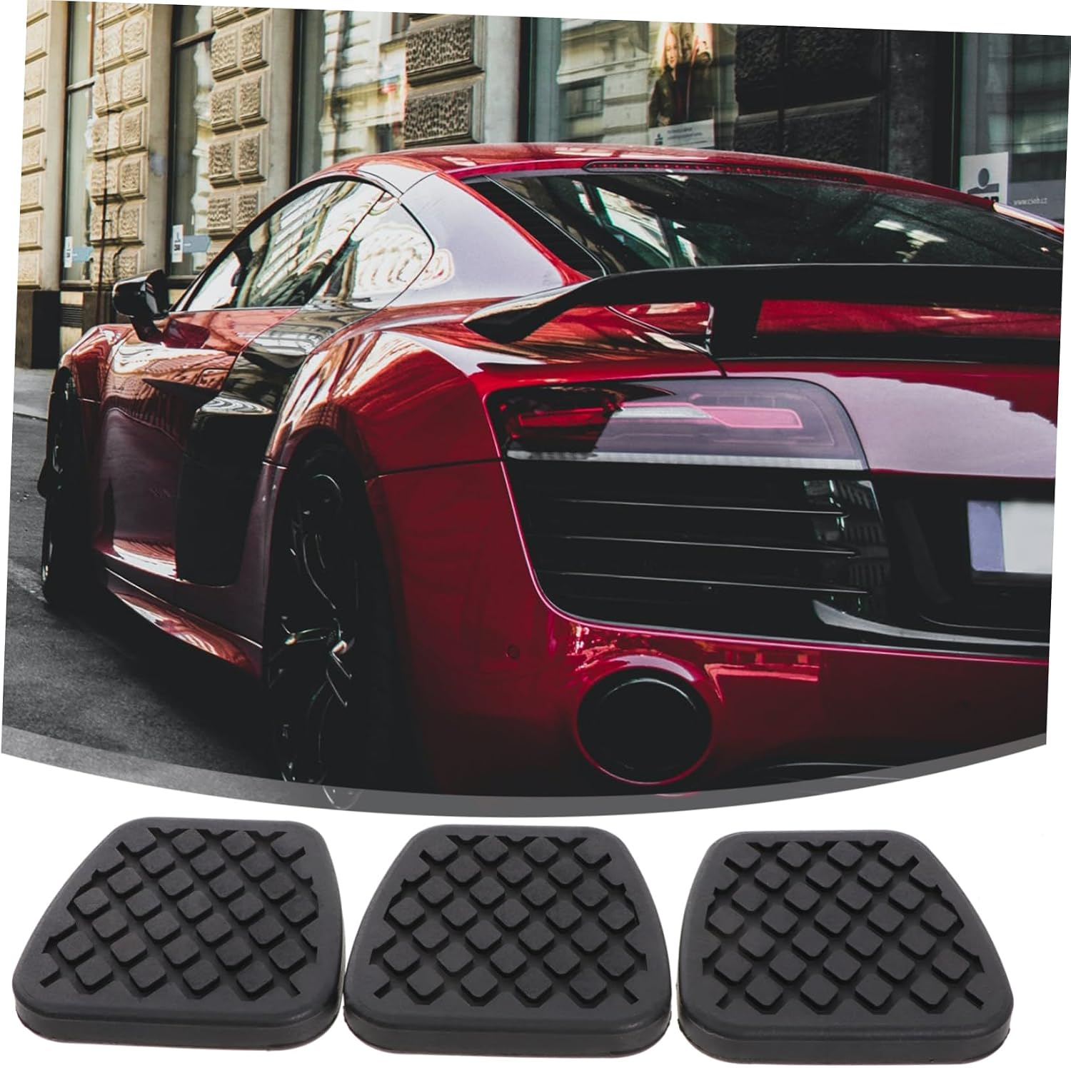 Mikinona 3pcs Brake Pad Throttle Protective Cover Non-Slip Pedal Cover Pedals Rest Plate for Car