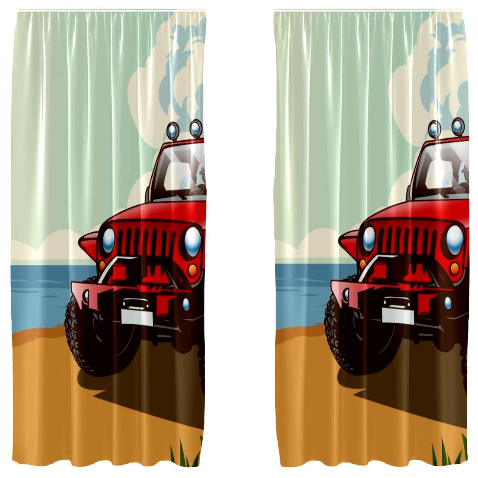 Cortinas de coche de verano 55x84 para transformar el dormitorio en un oasis costero