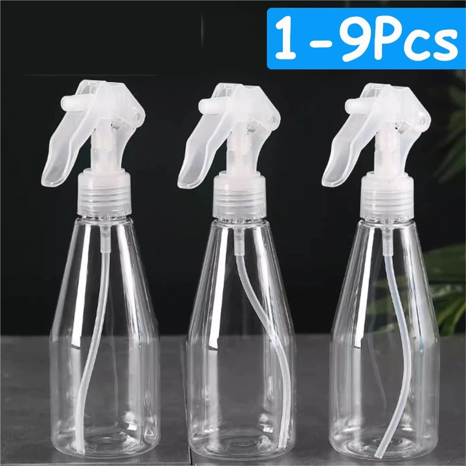 Pulverizador Botella pulverizadora de 200 ml con gatillo manual, pulverizador de agua de plástico for limpieza, atomizador de perfume, herramientas de jardinería de cocina vacías(200ml 9pcs)