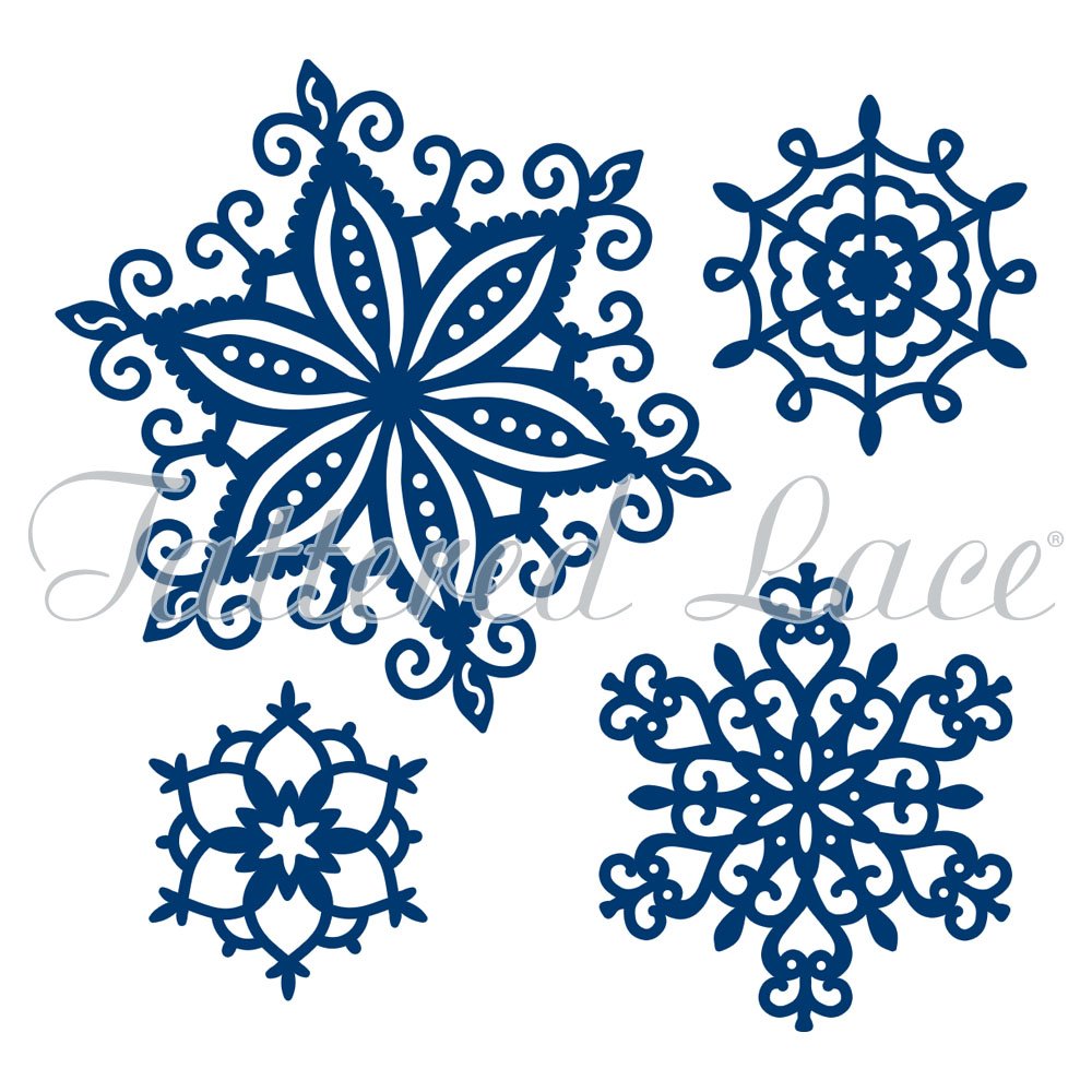 Tattered Lace Snowflakes - D373 - Rare Die Set