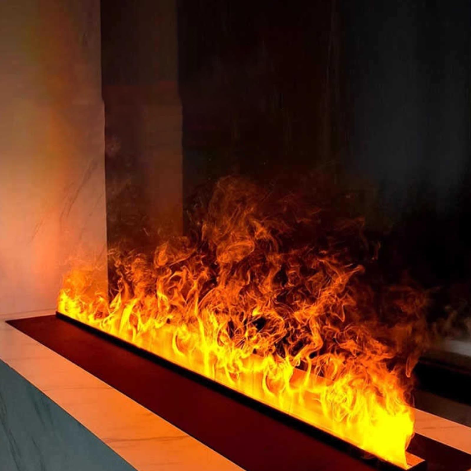 Wkład kominkowy 3D z parą wodną, dekoracyjny, kominek elektryczny z realistycznym płomieniem atomizowanym, sterowanie dotykowe/pilotowe/aplikacyjne, świetny wystrój do domu i biura