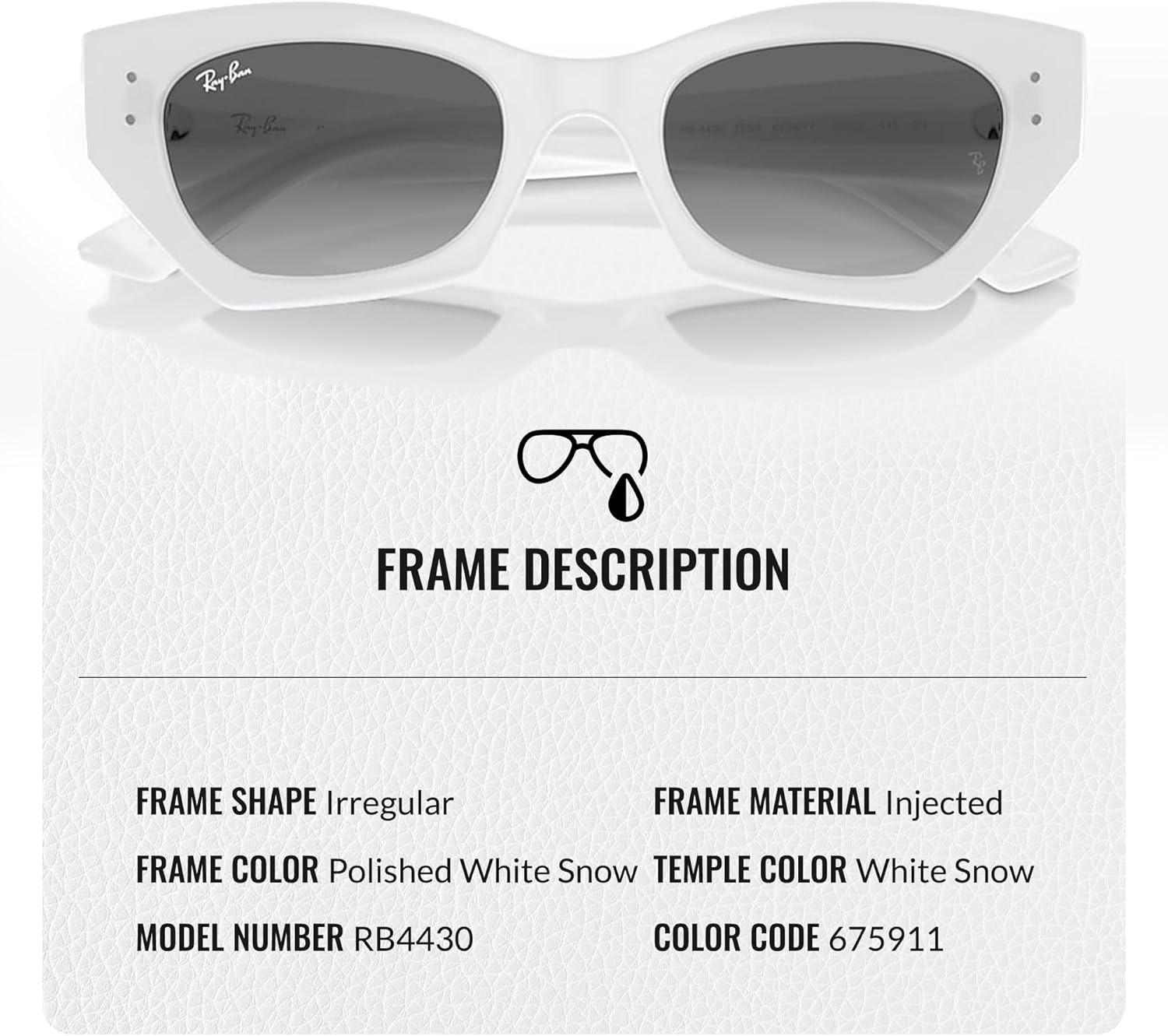 Ray-Ban RB4430 ZENA BIO-BASED Square-Round Shaped Sunglasses for Men & Women with Official RAYBAN Eyewear Kit - Image 3