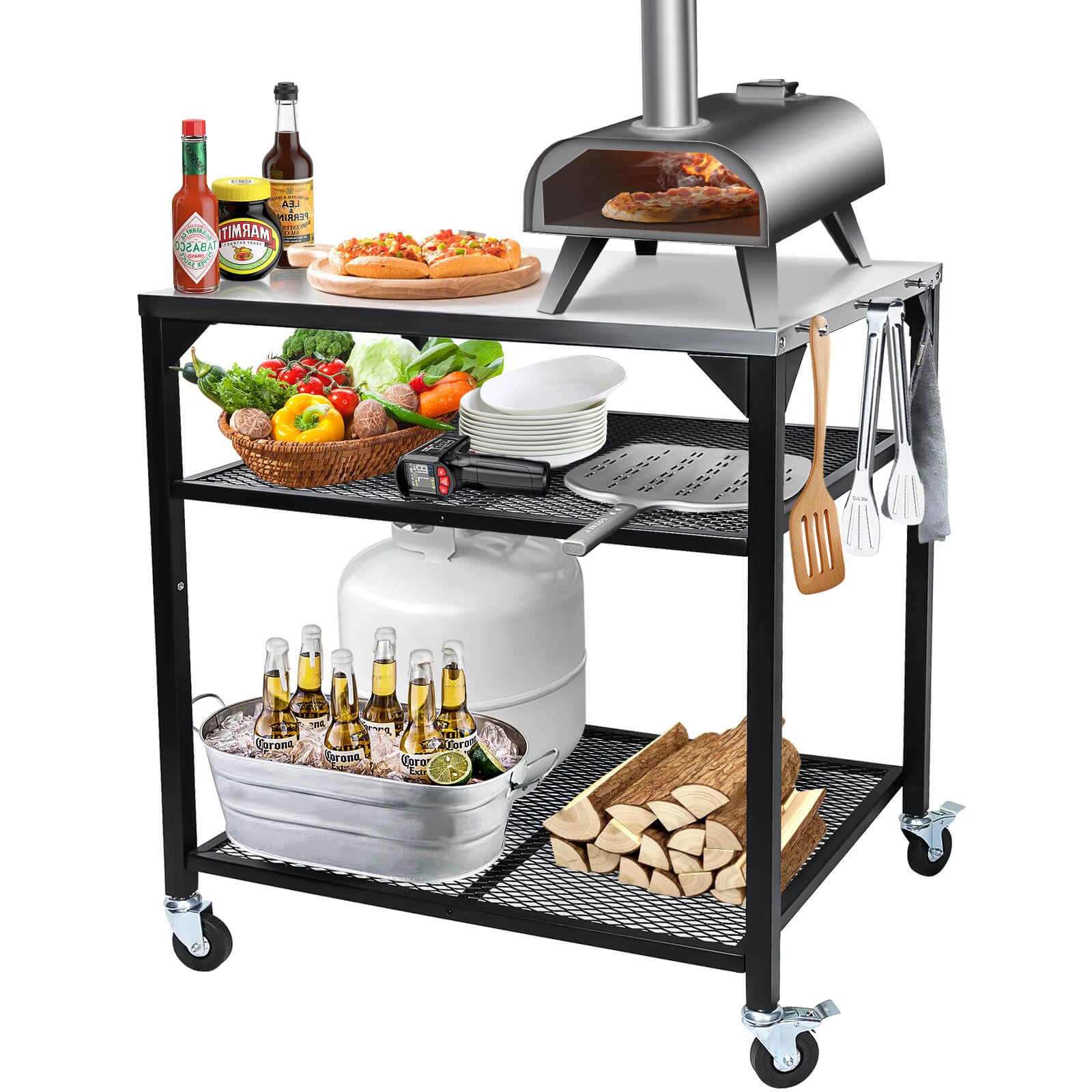 Diy Pizza Prep Table Outdoor Table For Ooni Pizza Oven Ninja