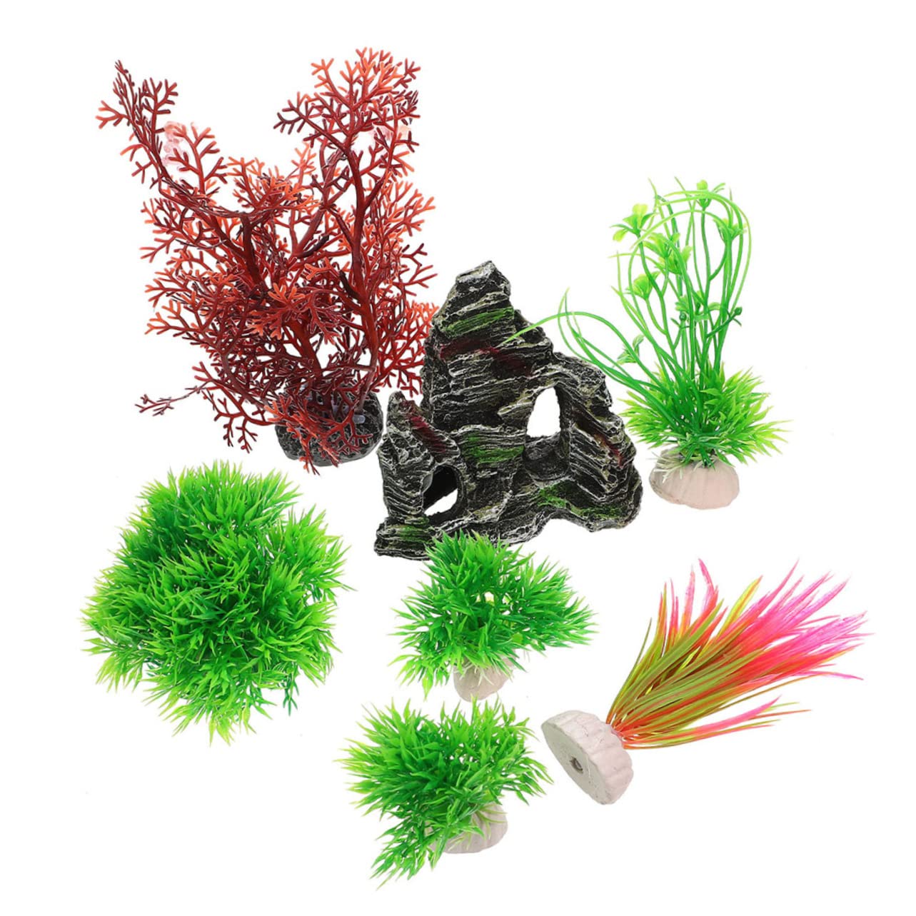 Toddmomy 2sätze Dekorative Aquarium Pflanzen Kombination Teiliges Aus Künstlichen Wasserpflanzen Für Fischbecken Langlebige Und Sichere Dekoration Für Büros Und Zuhause