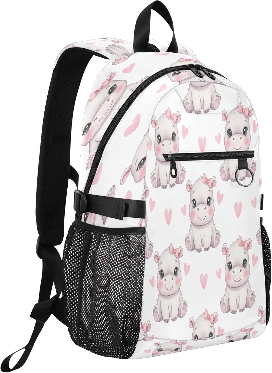 ALAZA Hippopotamus Backpack Travel Laptop Backpack Purse for Women Men Teens Girls School Bag College Bookbag Water Resistant Casual Daypack image 2