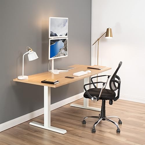 Miniatura 8 de VIVO STAND-V002LW - Soporte de escritorio para monitor dual, se mantiene en posición vertical apilada, 2 pantallas ultraanchas de hasta 34 pulgadas,