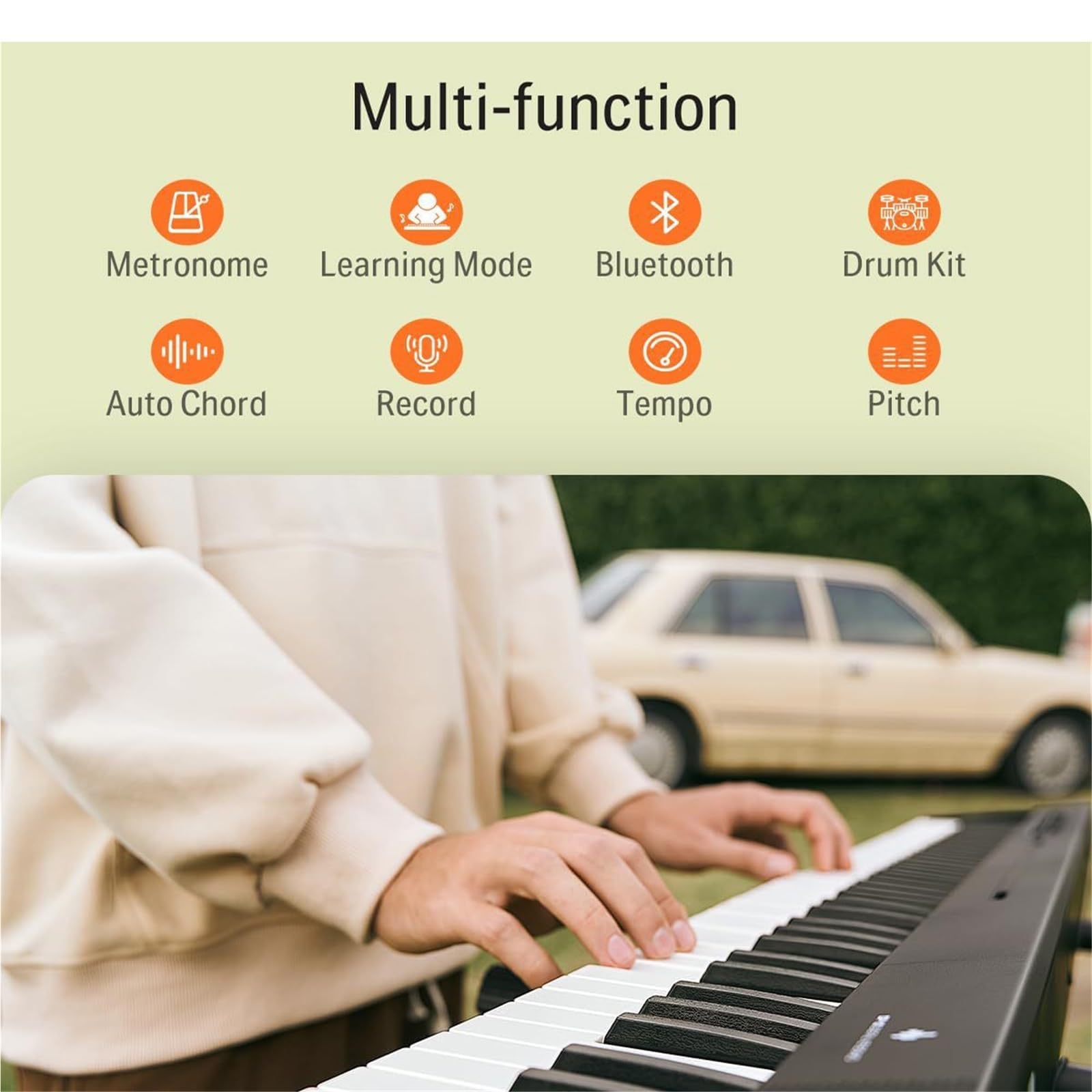 Tastiera Digitale Per Principianti Pianoforte Elettronico Pieghevole A 88 Tasti Tastiera Portatile Pratica All'aperto Pianoforte Pieghevole Per La Casa
