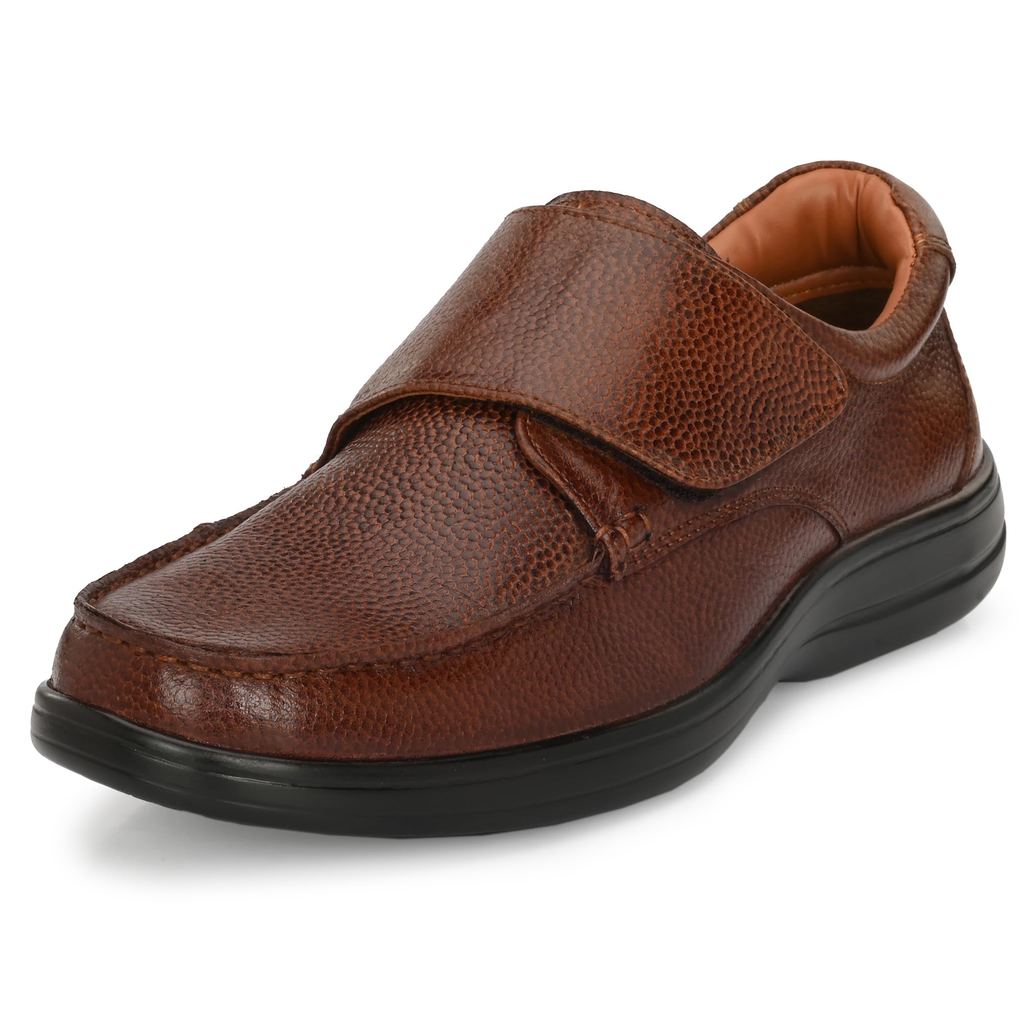 Auserio Mens Trumock Full Grain Leather Velcro Slip On Formal Shoes | Anti Skid Sole & Waxed Laces | Memory Foam Padded Insole | Comfort Shoes for Office & Parties | Tan 7 UK (SSE 078) (B0C9TZ7D9L) Amazon Price History, Amazon Price Tracker