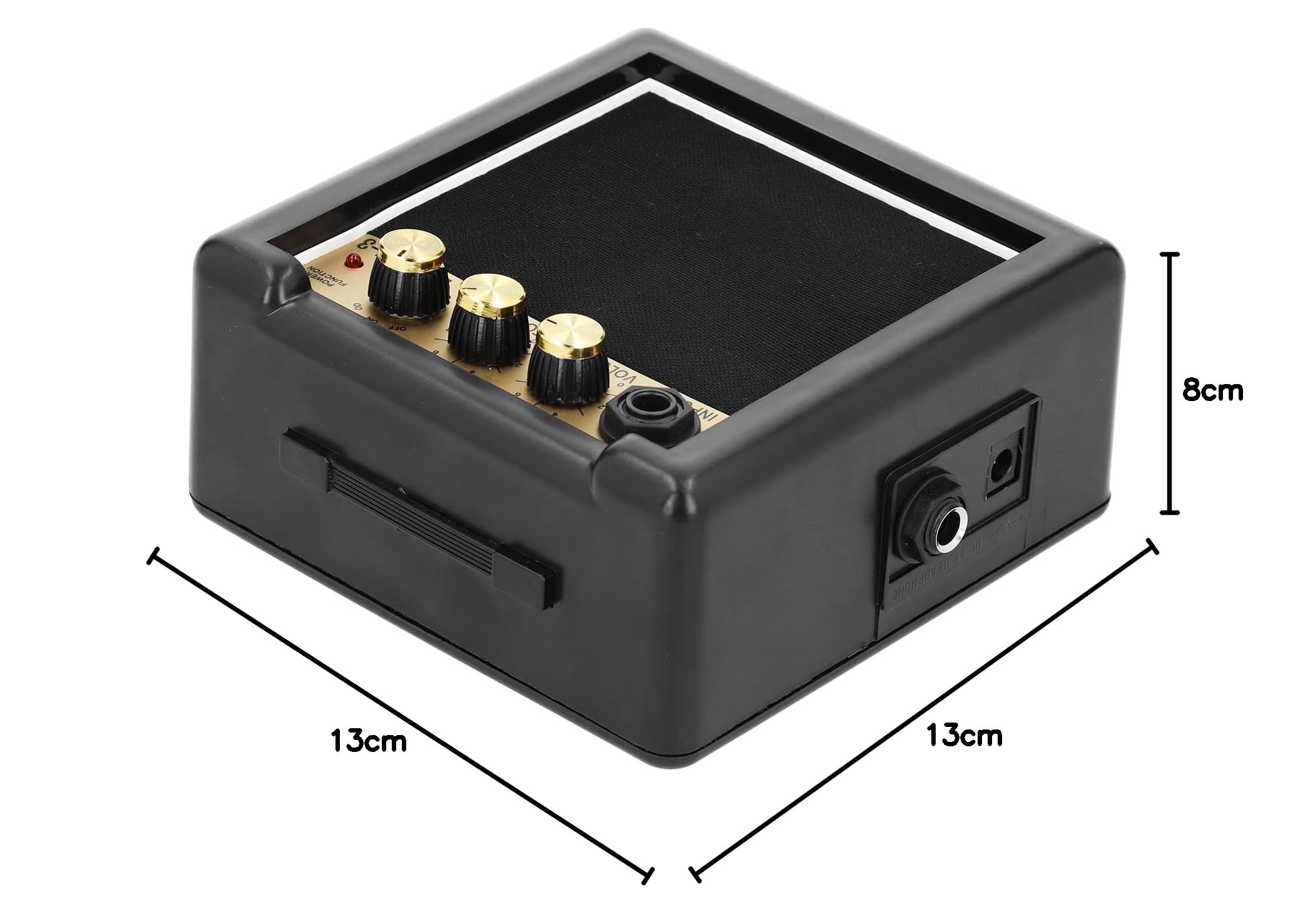 Amplificateur de Guitare Portable 20W avec Haut-Parleur Intégré Sensibilité Élevée pour Contrôle du Volume et des Tons, pour Apprenants Musiciens en Déplacement, Pratique à Domicile, Répétition en